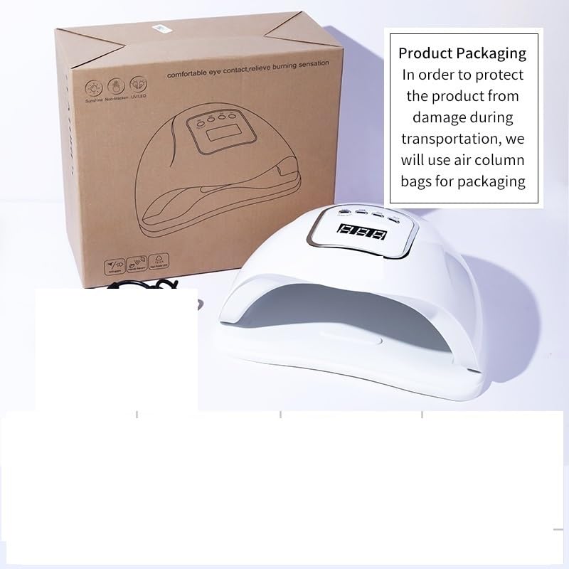 Lampada for asciugatura unghie portatile, 120/80W, for la polimerizzazione di tutti gli smalti in gel, con luce LED UV intelligente(1)