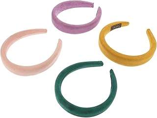 Beavorty 4pcs Solid Color Sponge Headband Spa Decor Satin Head Scarf Vintage Decor Women Headdress Non- Headband Retro Style Headwear Creative Headdress Fashion Wide-brimmed Headband