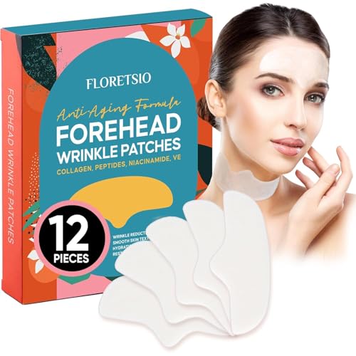 Floretsio Forehead Wrinkle Patches with Collagen, Overnight Smoothing Forehead Wrinkle Treatment,...