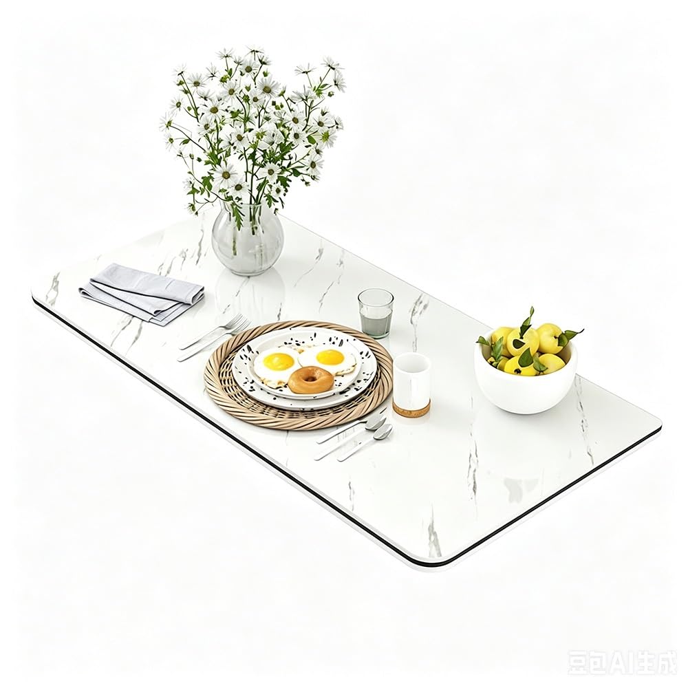 Bureau d'ordinateur flottant et pliable blanc pour un aménagement modulable