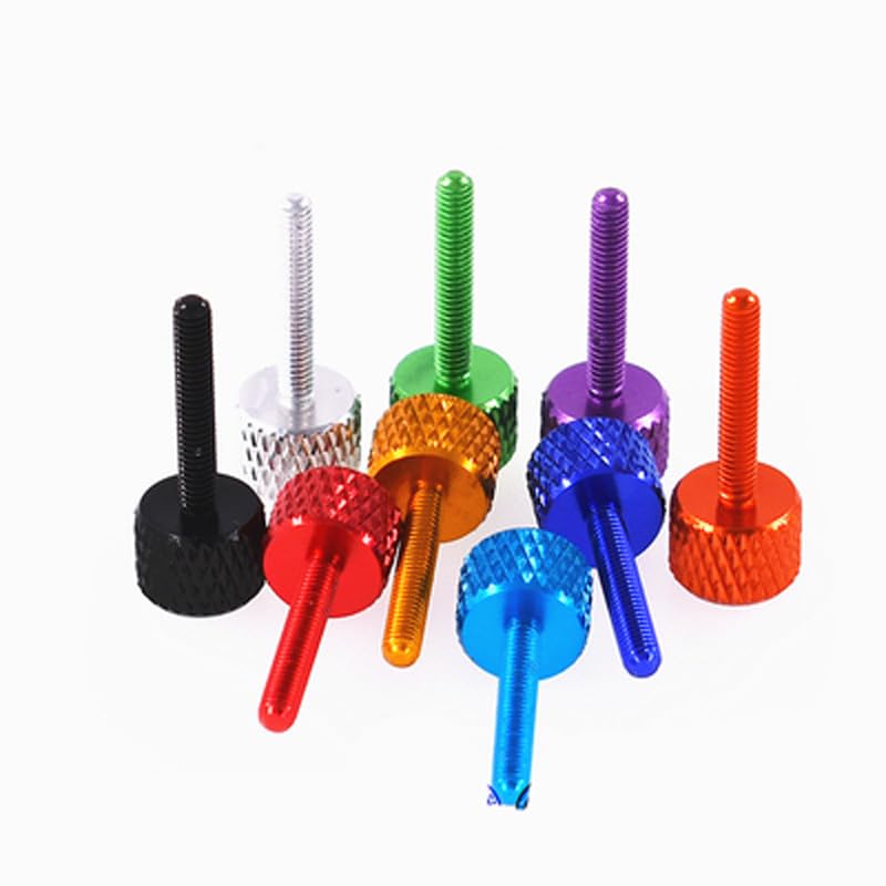 2PCS Thumb Screws Reticulate Adjust Multicolour Screw Aluminum Bolts M3x16mm - (Color: Green)