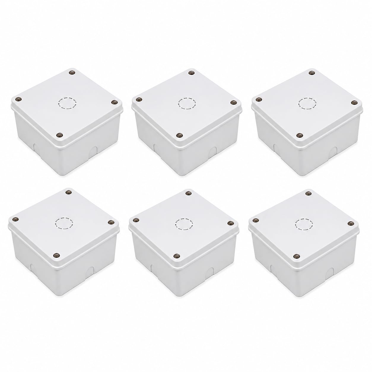 CH Enterprise (Pack 6) 4x4 PVC CCTV Camera Junction Box White | Surface Mount Electrical Housing | Weather Resistant-picture-10