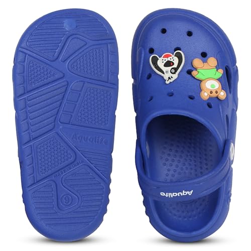 Image of Aqualite Kids Clog Shoes for Boys & Girls /Outdoor Sandals Clogs for Kids, Slingback Clog Shoes, Stylish Clogs for Kids