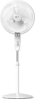 Orient Electric Stand 87 400 MM Pedestal Fans | 100% Copper Motor, High Air Delivery | Millitary Grade Guard | 3 Speed Control, Adjustable Height| Stand Fan for Home |2 Year Warranty by Orient |White