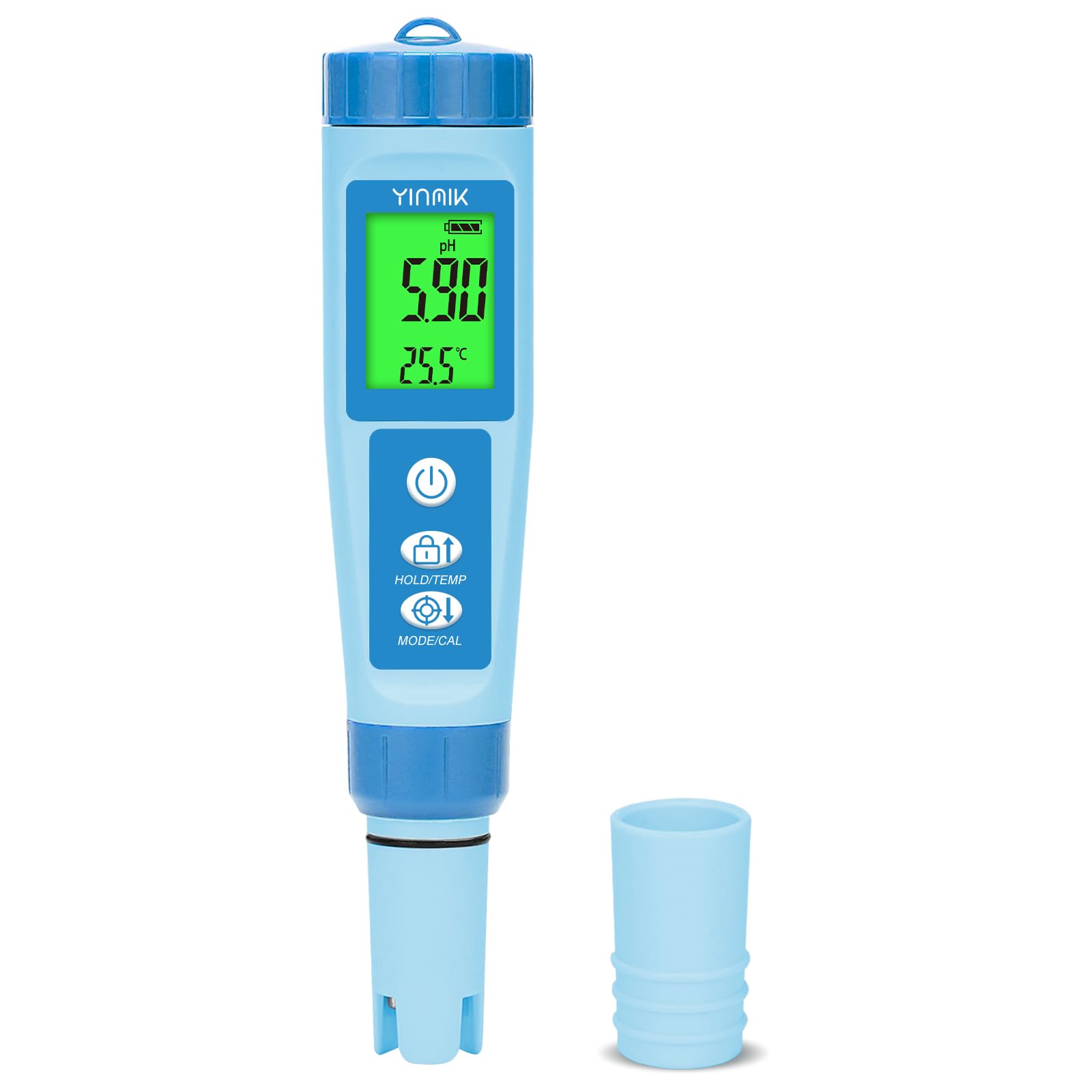 YINMIK Testeur pH EC TDS 4 en 1, pH-Mètre Digital | Mesure pH, EC, TDS, T° simultanés, Pour Hydroponie, Piscine, Spa, Aquarium, Avec Précision