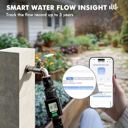 Débitmètre d'eau intelligent RESTMO pour tuyau d'arrosage de jardin - 5