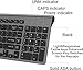 JOYACCESS Wireless Keyboard, 2.4G Slim and Compact Wireless Keyboard with Numeric Pad for Laptop, MacBook Air, Apple, Computer, PC(Black and Grey)