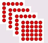 Circle Wall Decal Dots Polka +'1 Inch 100pcs' +'Easy to Peel Easy to Stick' +'Safe on Walls & Paint' + Metallic Vinyl Polka Dot Decor by BUGYBAGY (Red, 1 inch 100pcs)
