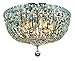 Elegant Lighting Tranquil Collection 8-Light Flush Mount Royal Cut Crystals with Chrome Finish