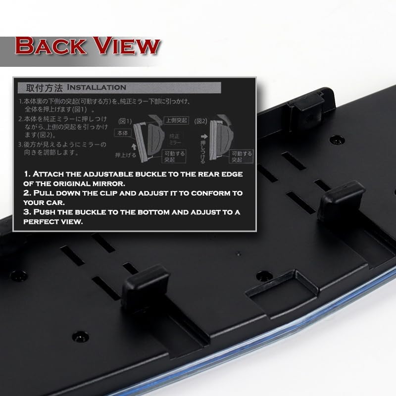 Broadway 400MM (40cmx9cm) Interior Panoramic Tint Rear View Mirror, Universal JDM X3.0 Wider Rearview Mirror, Car Interior Accessories (400MM Convex Flat Tint)