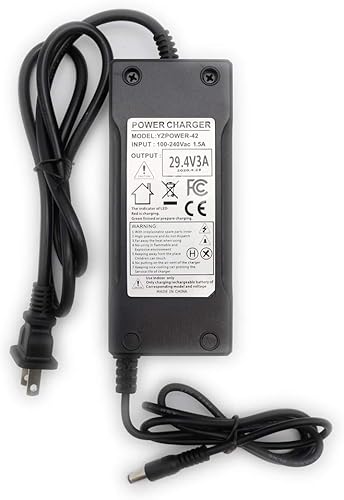 Miniatura 2 de Cargador de fuente de adaptador de alimentación de 29.4V 3A ACDC para batería de iones de litio de 24V 7S, enchufe de CC de 0.217x0.083 in con punta