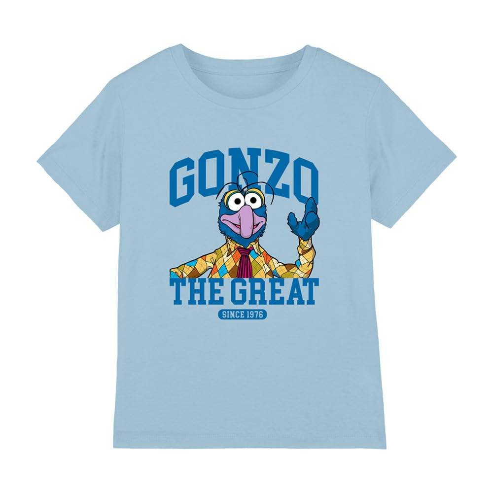 Muppets Disney The Gonzo The Great Collegic Kids T-Shirt, Light Blue, 7-8Y