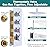 HOMEDEC Polished Chrome Shower System with 6 Body Jets, Ceiling Rain 16" LED Shower Faucet Set with Handheld and Body Spray and Brass Thermostatic Valve, 3/4inch Inlet Large Flow, Can Use At Same Time
