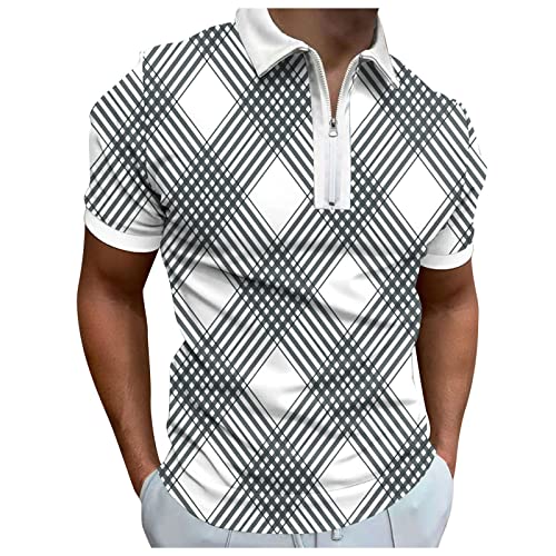 Mens Music Note Printed Polo Shirts,Mens Quarter Zip Short Sleeve Tops Blouses,Mens Quick Dry Tee Shirts,Sizes M-3Xl #TOP25