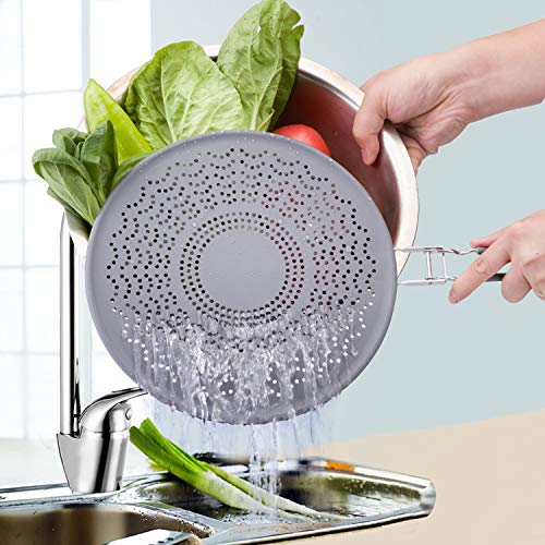Silicone Splatter Screen, Frying Pan With Silicone Stops Splatter High Heat Resistant Strainer #TOP6