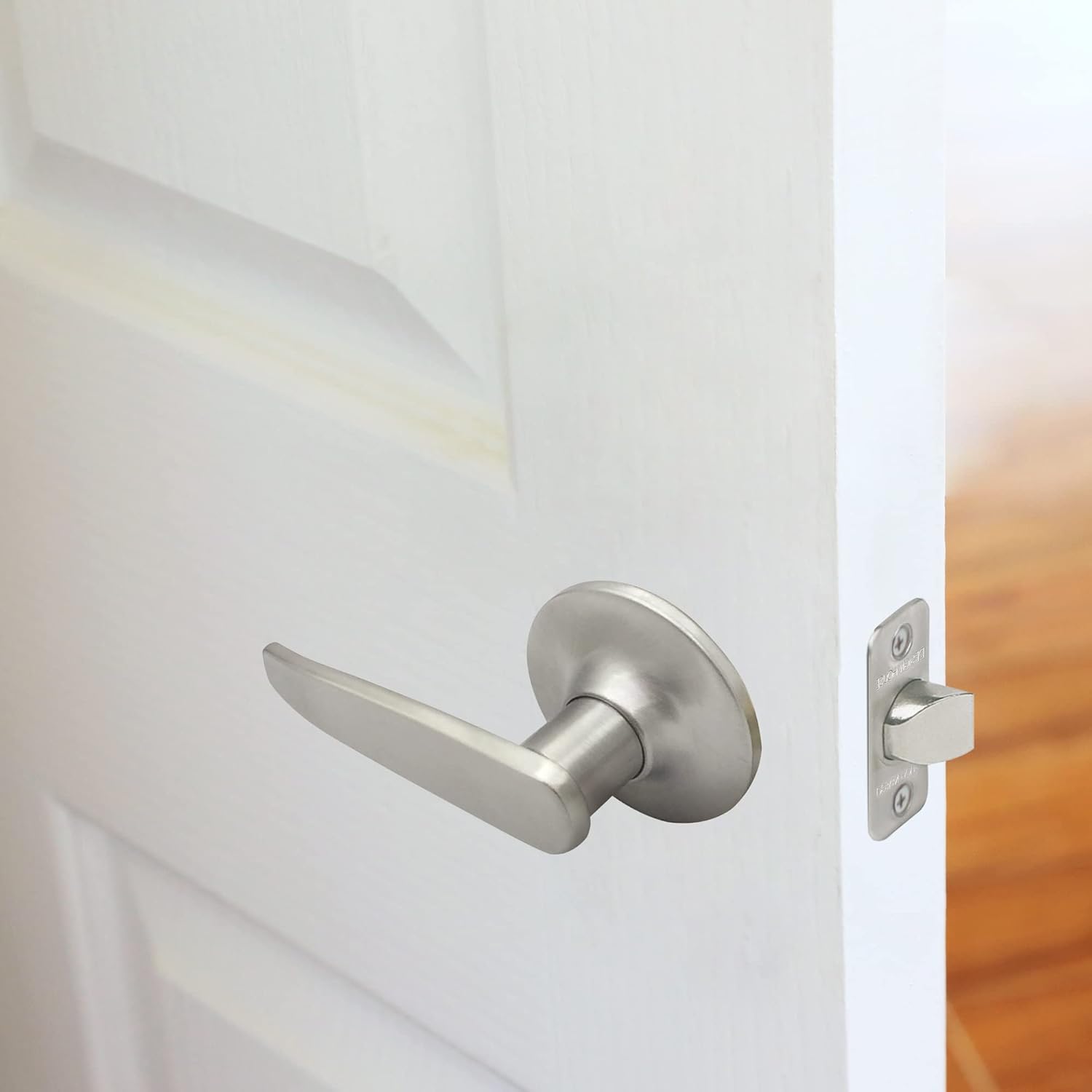 Design House 790253 Pro 2-Way Adjustable Round Corner Replacement Passage Latch Satin Nickel
