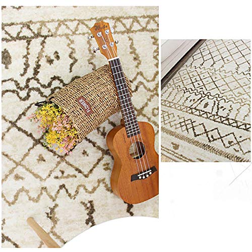 Tapis marocain coton tissé main jet de tapis tufté lavable machine