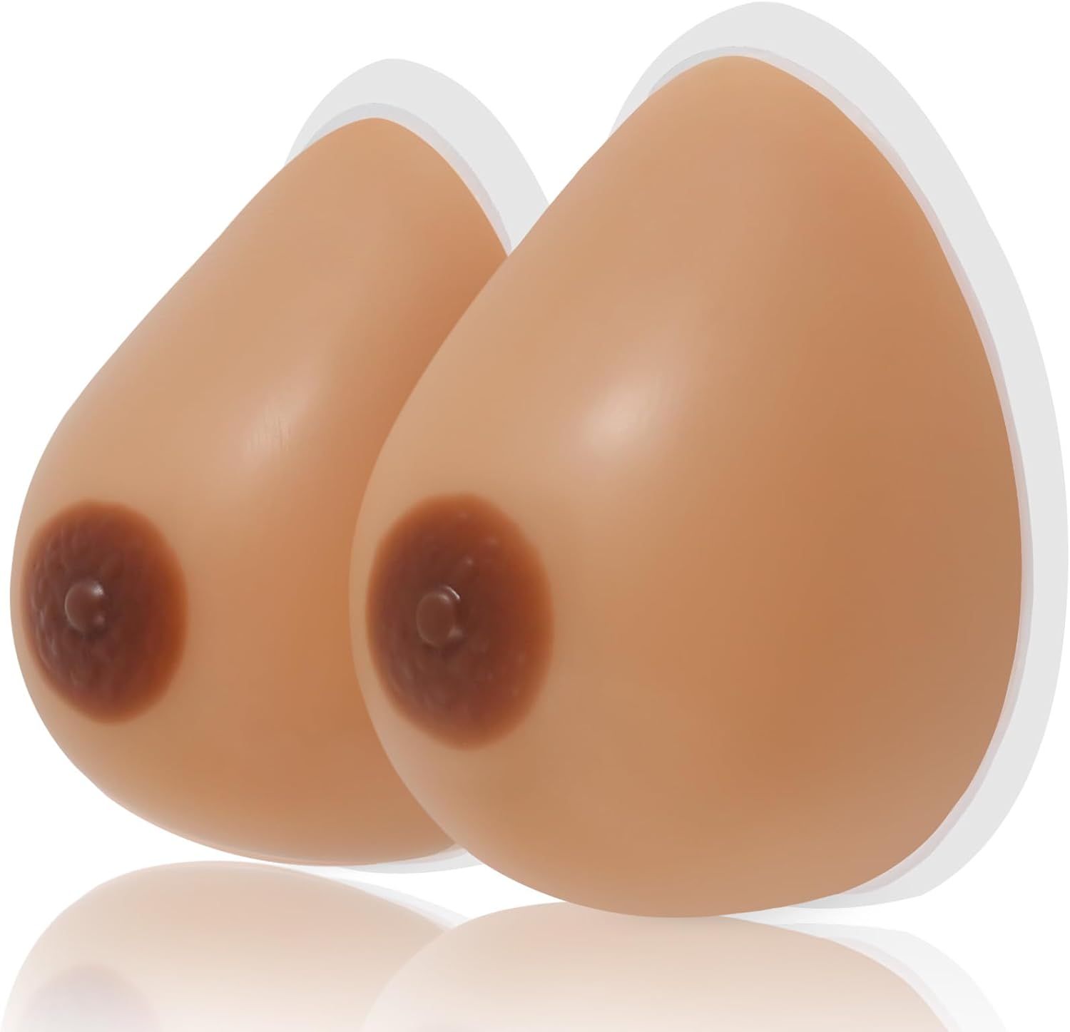IVITA One Pair Self Adhesive Silicone Breast Forms for Mastectomy Crossdresser Prosthesis Transgender Cosplay