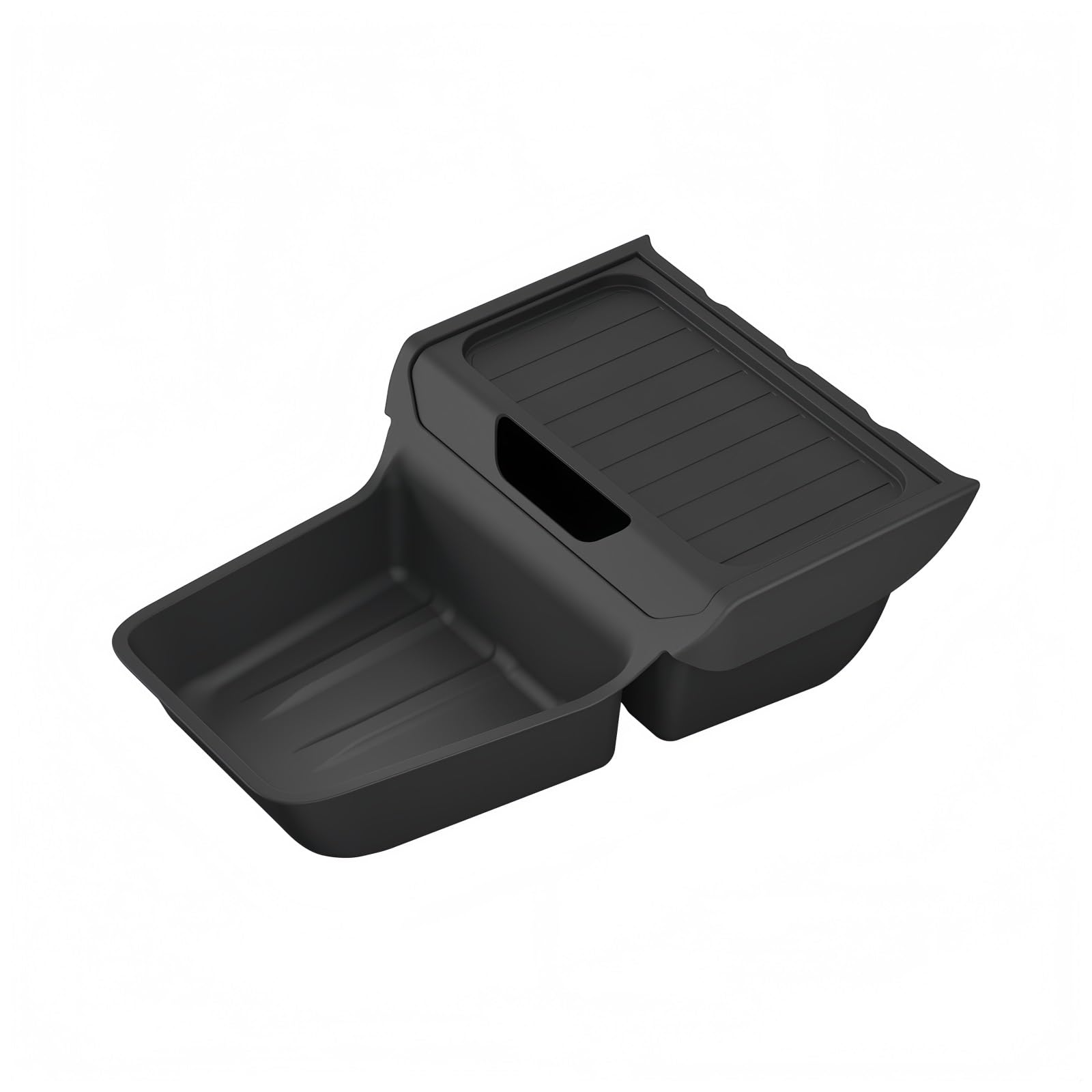 bssyung Center Console Organizer For Tesla for Model Y Juniper for Standard RWD 2026 2025 Center Console Lower Storage Box(Black-A)