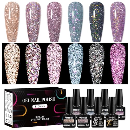 Set de Esmaltes de Gel Brillantes MTSSII 8 Piezas miniatura 1
