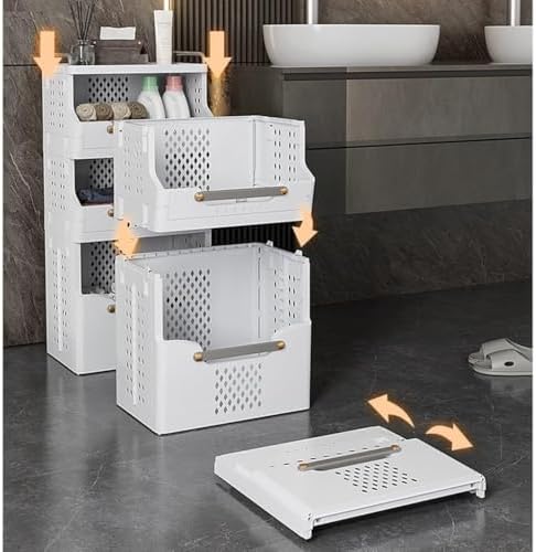 Rolling Laundry Basket, Kitchen Trolley with Wheels Detachable Laundry Cart Rolling Kitchen Storage Cart with Shelves Plastic nizer for Kitchen and Bathroom Multifunctional Kitchen