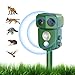 Produktbild katzenabwehr Tiervertreiber Ultraschall Solar,Starkes Blinken + Akustischer Alarm Tierabwehr,Outdoor Repeller für Tiere mit Blinkender LED,wasserdichtfür Draußen in Rasenflächen und Gärten
