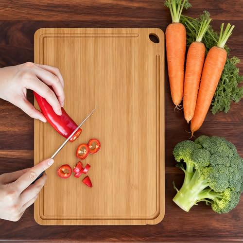 Planches à découper pour cuisine avec canal profond pour jus
