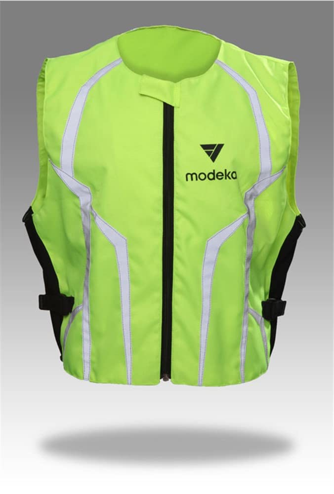Modeka Sicherheitsweste FAHRSCHULE neongelb reflektierend Aufdruck verdeckbar, 3XL