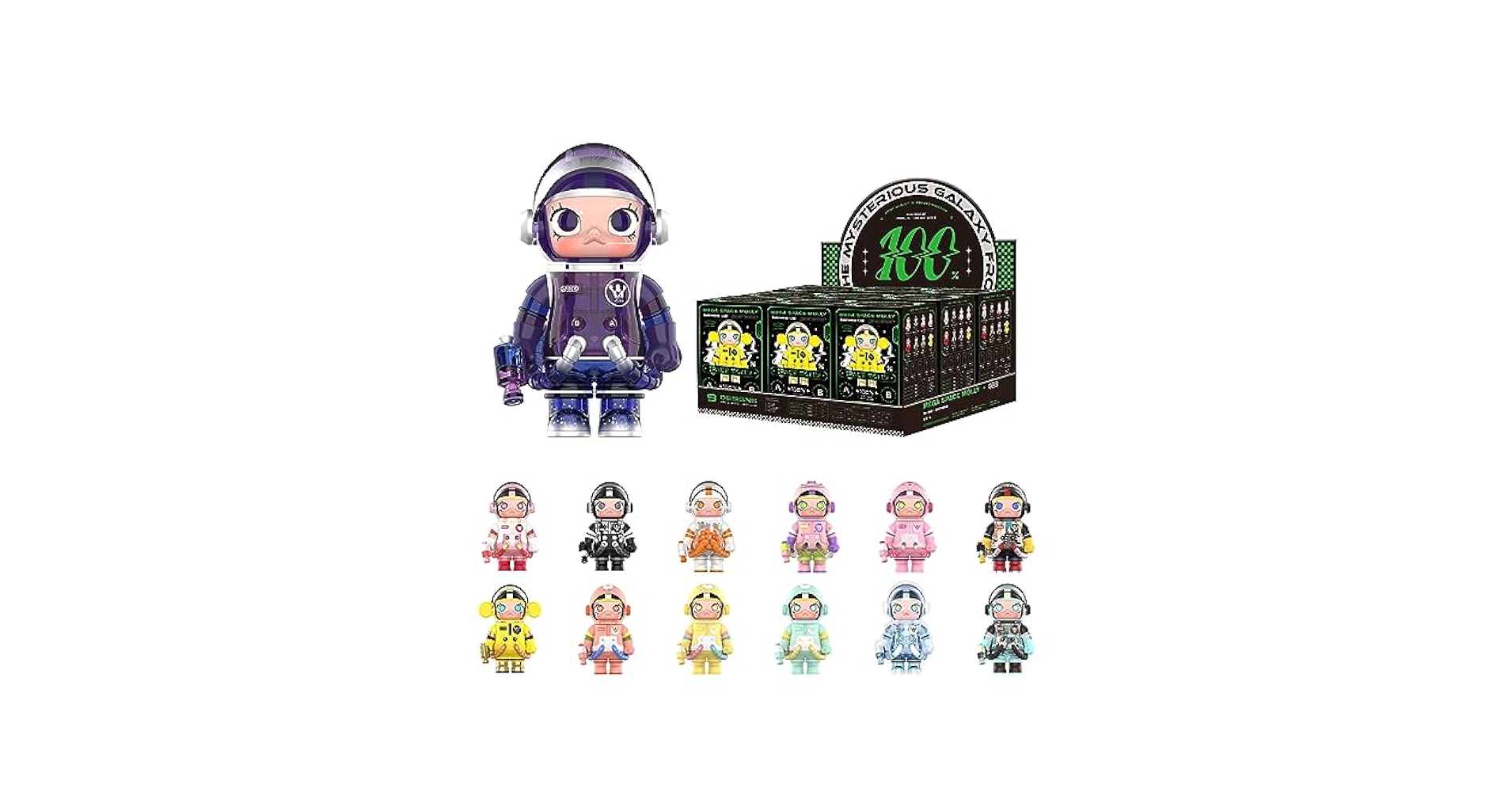 Amazon.com: POP MART MEGA Space Molly 100% 2-B Blind Box