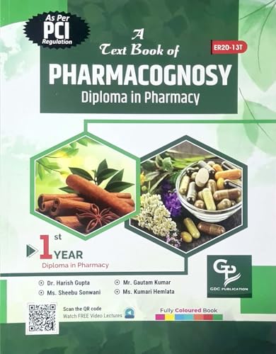 Image of GDC Publication: 1st Year D. Pharmacy - FY Diploma Pharmacy: Pharmaceutics | Social Pharmacy | Anatomy Physiology | Pharmacognosy | Phar. Chemistry | - Set of 5 Books - [FULLY COLOURED BOOKS] - For 2025-26 Exams