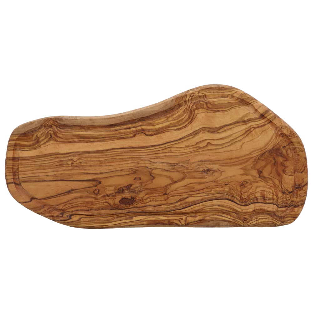 HOFMEISTER® Schneidebrett mit Saftrille, aus Olivenholz, 50 x 20 x 1,5 cm