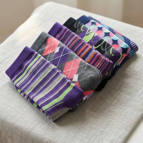 Image of Tipi Toe Women's Knee High Socks 6 Pack - Colorful Funky Patterned Long Socks, Soft & Comfortable Everyday Wear