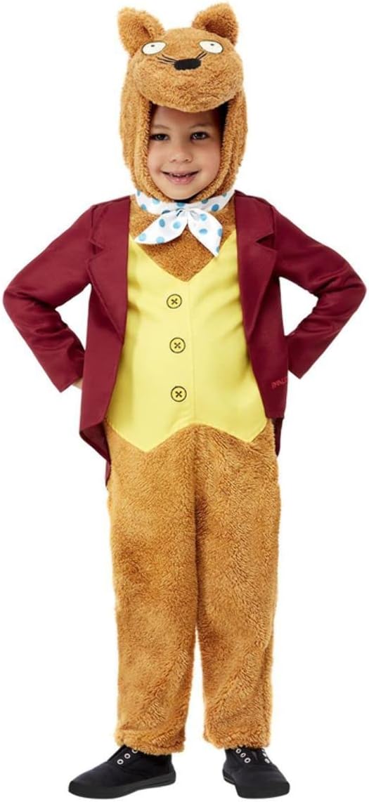 SmiffysRoald Dahl Fantastic Mr Fox Costume Hooded All in One, Officially Licensed Roald Dahl Fancy Dress, Toddler Dress Up Costumes