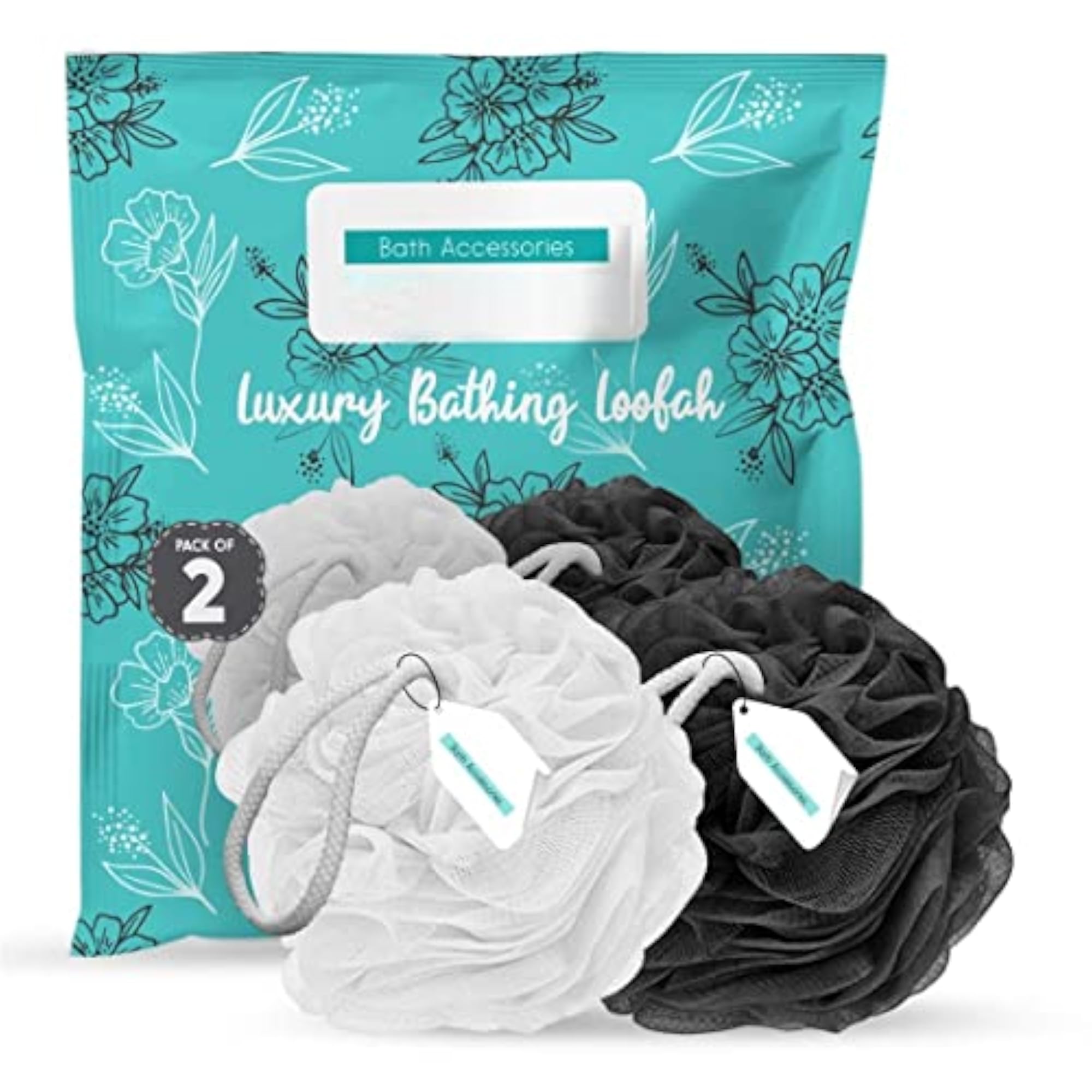 Luxury Bathing Round Loofah for Couples, Pack of 2