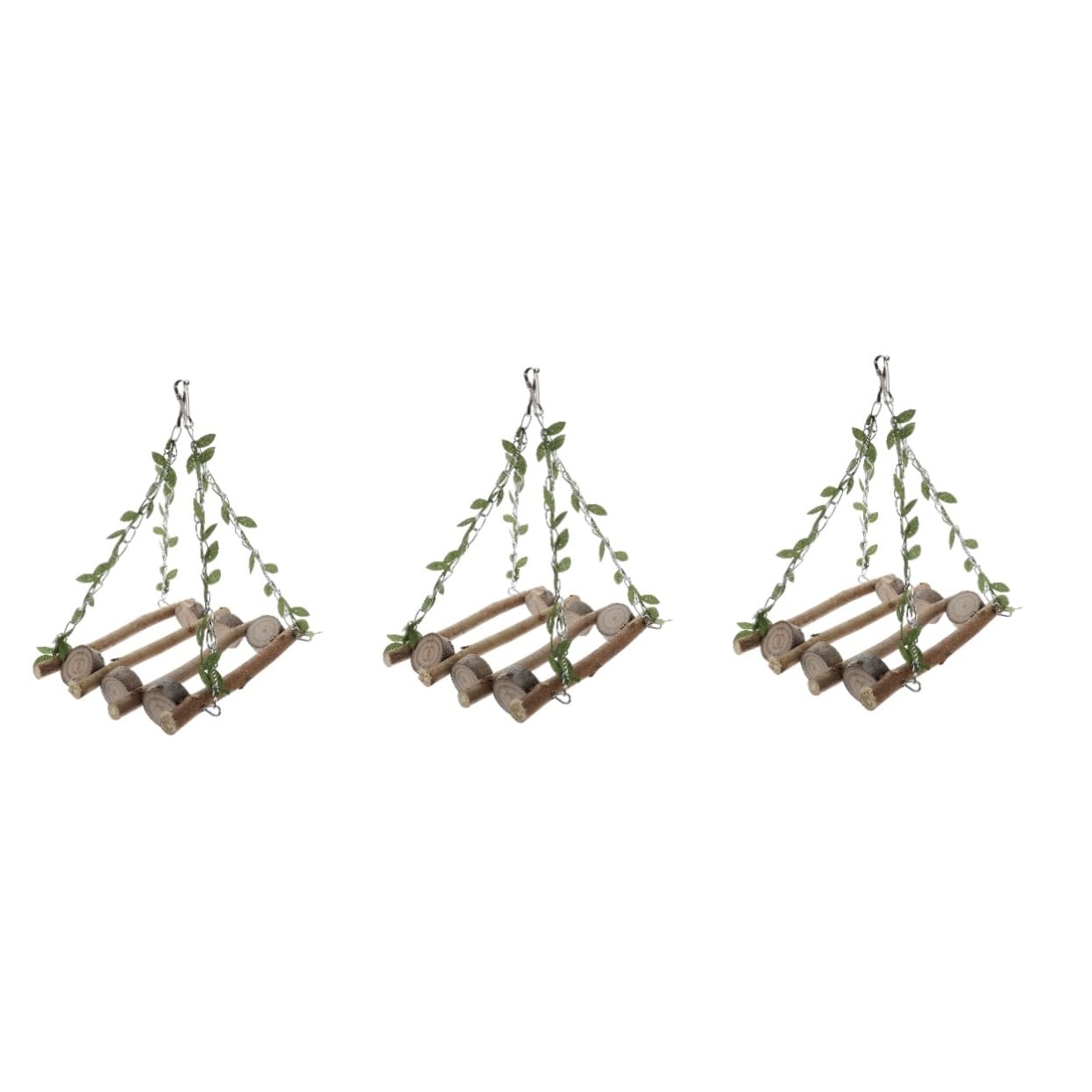 DOITOOL 3pezzi Corda Per Uccelli Con Altalena e Posatoio Per Pappagalli Giocattolo Interattivo Per Scalata e Gioco Accessori Per Volatili Colorati Per Birdcage