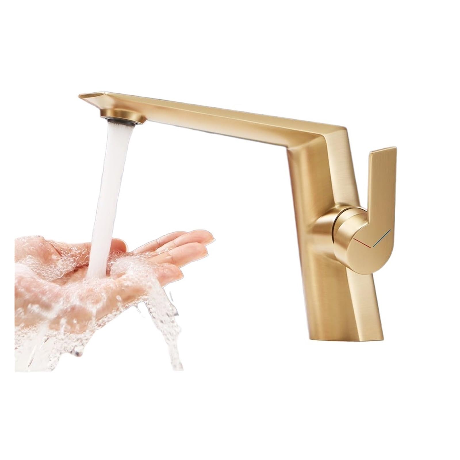 Soywim 2 Basin Faucet Chrome Bathroom Sink, Single Handle Hole Taps Hot Cold Mixer Tap Crane,High-Pressure Resistant(2)