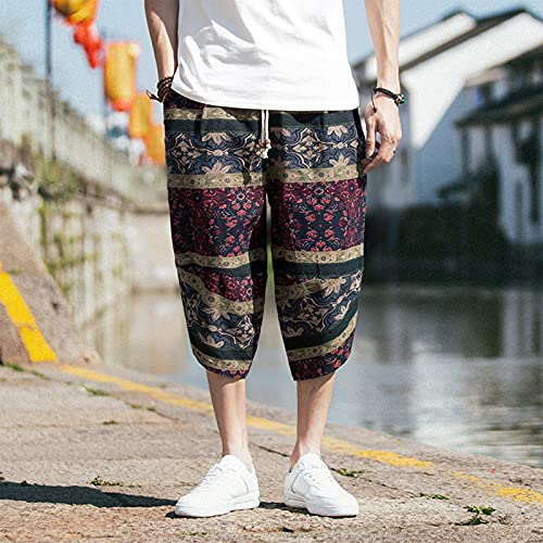FRAUIT Pantaloni Casual Lino Leggero Uomo