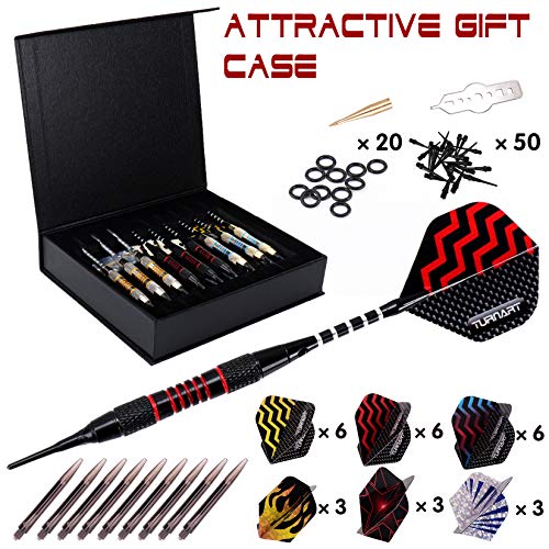 image for Turnart Darts Plastic Tip - Professional Soft Tip Darts Set for Electr