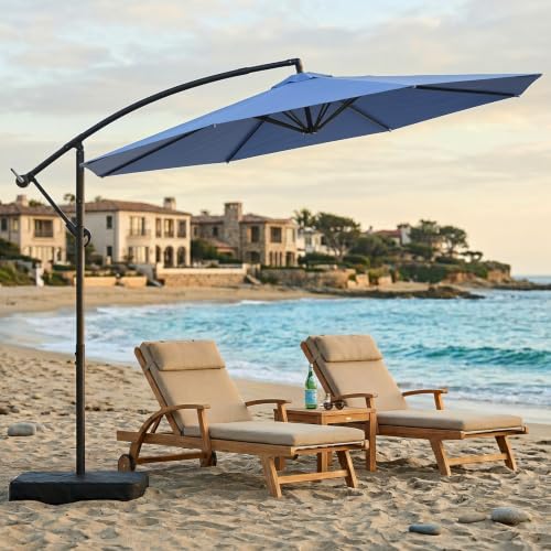10FT Offset Umbrella with Heavy-Duty Base