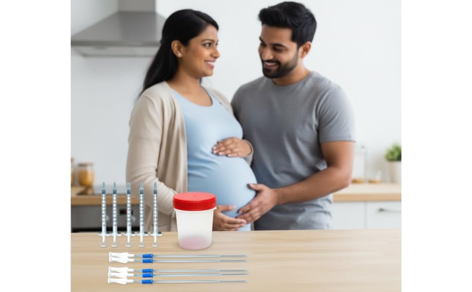 Image of Lumen Surgicals Home Insemination Kit | Home IUI Kit with 5 IUI Catheters (17cm), 5 Sterile 1ml Syringes, 1 Semen Collection Container (100ml) | Sterile Intrauterine Pregnancy Kit (Pack of 3)