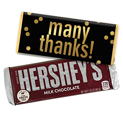 12ct Thank You Candy Favors Personalized Hershey Chocolate Bars w...