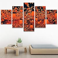 SIGNWIN 5 Panel Canvas Wall Art Modern Art Abstract Closeup Industrial Modern Art Multicolor Patterns for Home Decorations Ready to Hang - 60