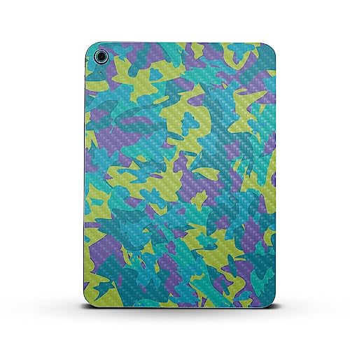 Image of MightySkins Carbon Fiber Skin Compatible with Apple iPad 10.9 inch 10th Gen (2022) Full Wrap Kit - Summer Camouflage | Protective, Durable Textured Carbon Fiber Finish | Easy to Apply | Made in The USA