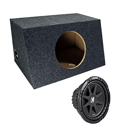 Kicker Bundle Compatible with Universal Vehicle C10 Comp Single 10" Loaded Sub Box Enclosure