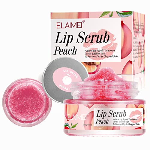 Lip Scrub, Lip Scrub Mask with Double Effect & Moisturizer, Natural Lip Masks Treatment Care