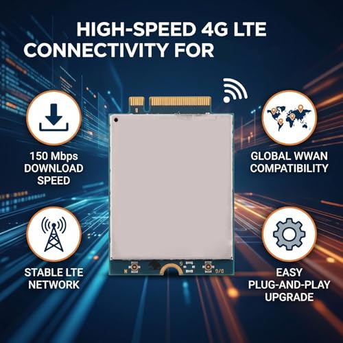 ASHATA Tarjeta 4G WWAN M.2 módulo 150Mbps para reemplazo en laptops ThinkPad Z13 T16 P14s X13 L13 L14 L15 T14s P16s Generaciones 1,3 y 4 miniatura 2