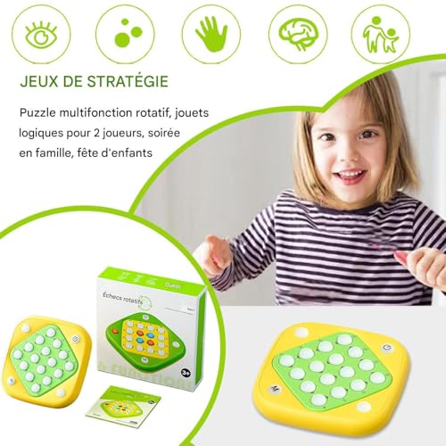 Jeu d'échecs multifonctions avec plateau rotatif fluide de bureau - 2