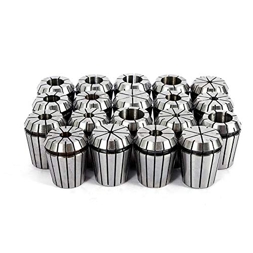 Foto von 21-tlg Spannzangen Set Prazision MT2 ER32 M10 Spannzange 1-20mm Spannzangenfutter mit Case für Arbeitshaltung, Gravieren und Fräsen Drehmaschine Werkzeug