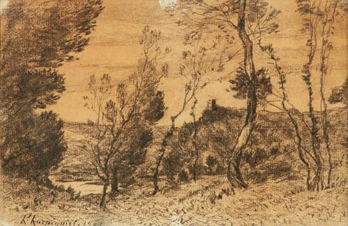 Posters et art d'Henri Harpignies : tableau celebre pour decoration chambre et salon vintage