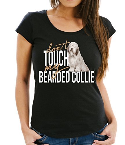 siviwonder Women T-Shirt - Bearded Collie - Dont Touch My - Hunde Fun schwarz S -34